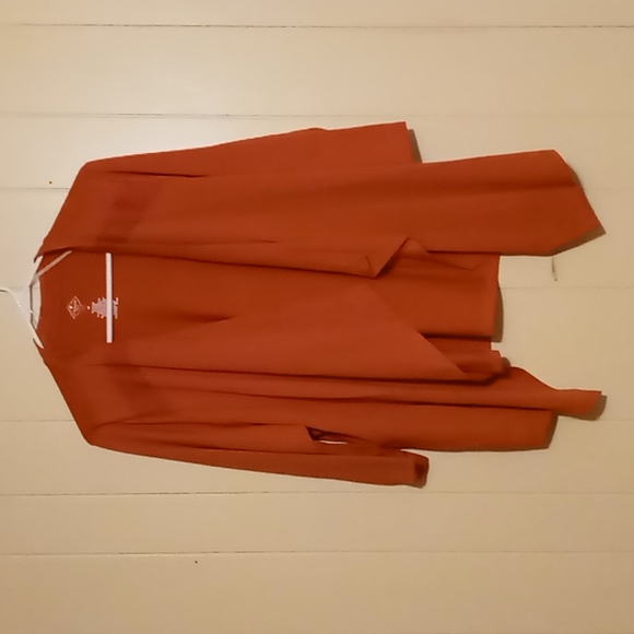 St. John's Bay Sweaters - St. John's Bay Baked Apple Shrug Cardigan w Lace Shoulder Embellishment 1X NWT